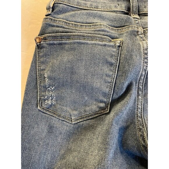 Judy Blue Jeans Womens 1/25  25x28.5 Blue Skinny Distressed Denim JB82109MD - Picture 10 of 16